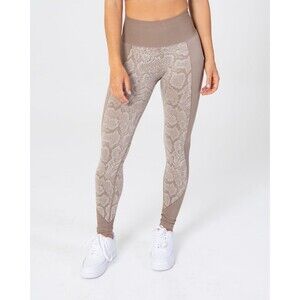 MUSO/ SEAMLESS LEGGINGS/ Taupe Snake Print/ Women Size XS/SM